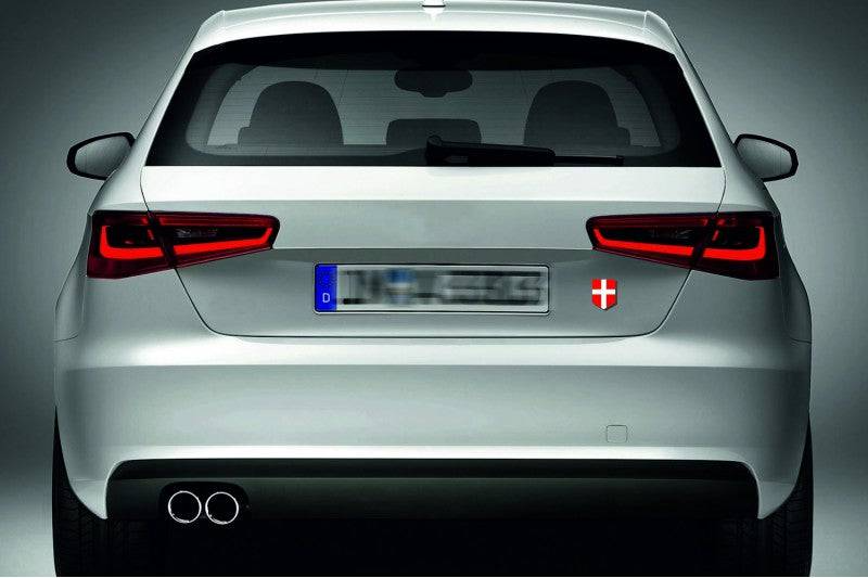 Denmark tailgate trunk rear emblem with Denmark logo Custom Rear Emblem decoinfabric