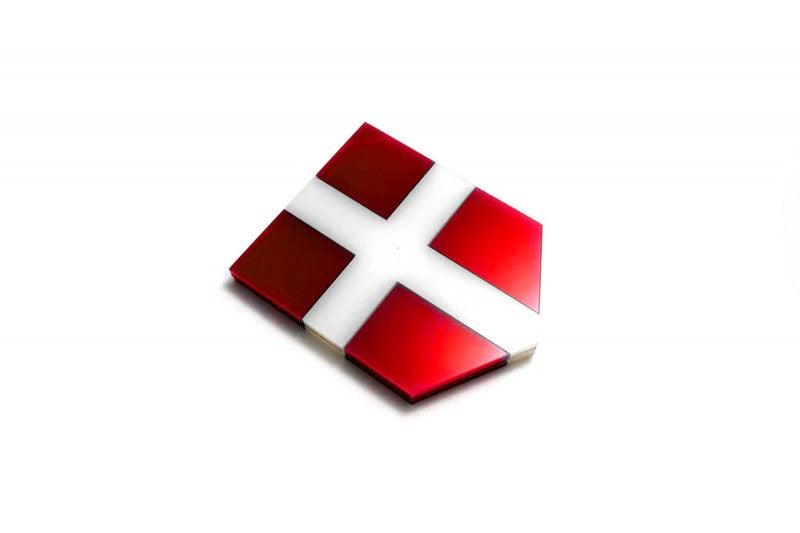 Car emblem badge with flag of Denmark - decoinfabric