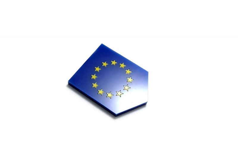 Car emblem badge with flag of European Union Country Flag Emblems decoinfabric