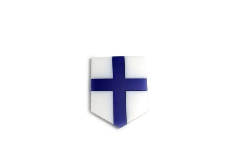 Radiator grille emblem with Finland logo Custom design emblems decoinfabric