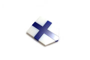 Car emblem badge with flag of Finland Country Flag Emblems decoinfabric