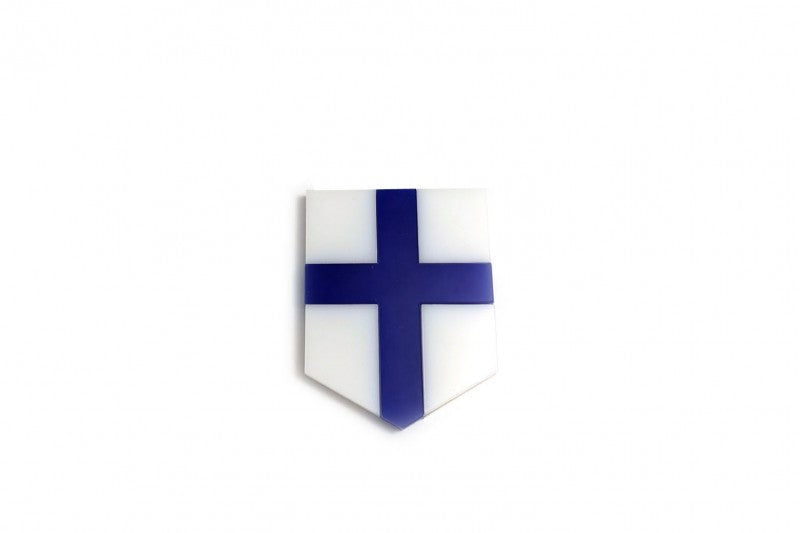 Car emblem badge with flag of Finland Country Flag Emblems decoinfabric