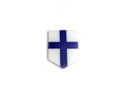 Car emblem badge with flag of Finland Country Flag Emblems decoinfabric