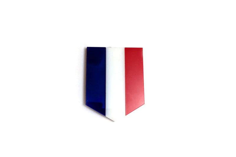 France tailgate trunk rear emblem with France logo Custom Rear Emblem decoinfabric