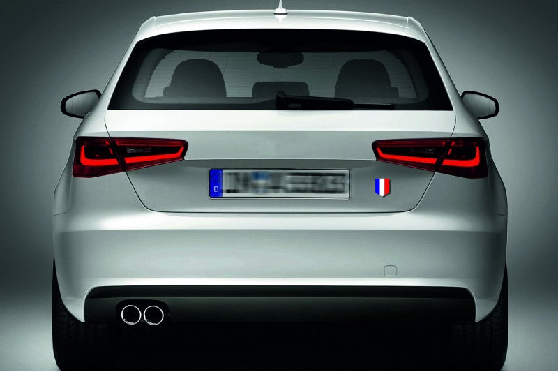 Car emblem badge with flag of France - decoinfabric