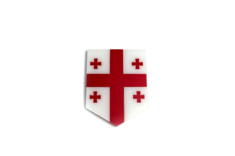 Car emblem badge with flag of Georgia - decoinfabric