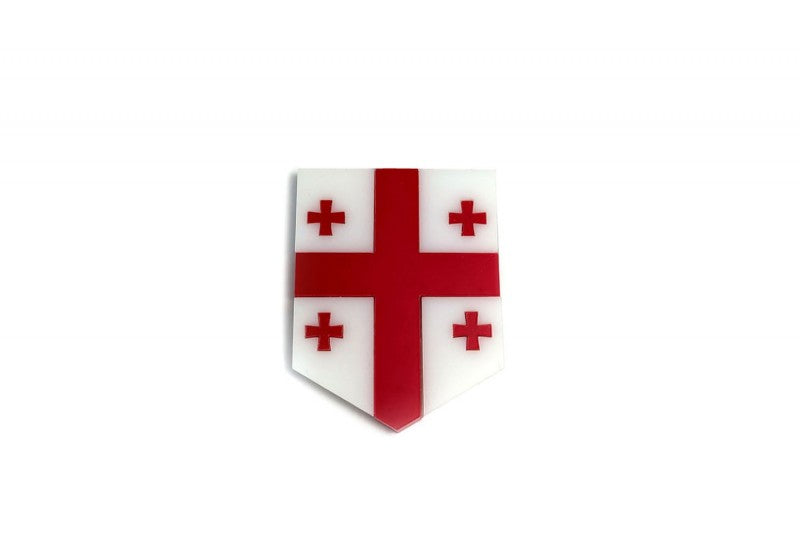Car emblem badge with flag of Georgia Country Flag Emblems decoinfabric