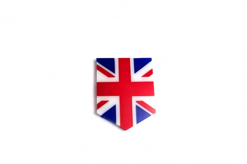 Car emblem badge with flag of Great Britain Country Flag Emblems decoinfabric