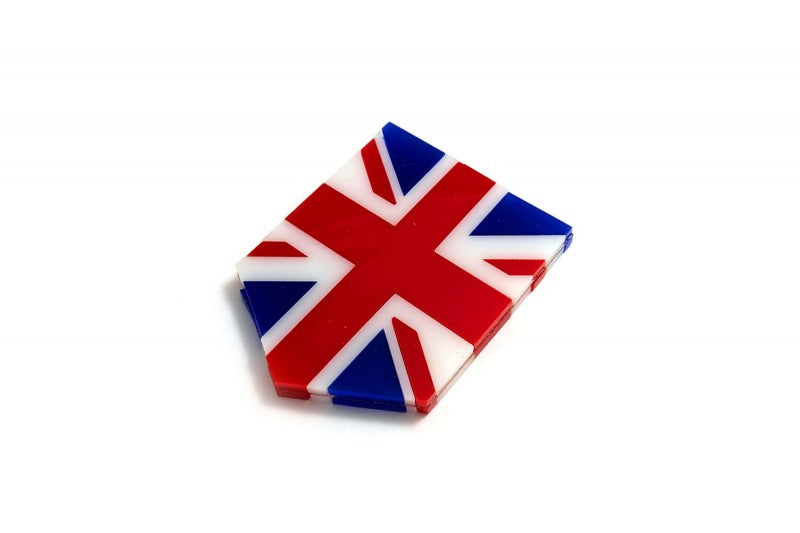 Car emblem badge with flag of Great Britain - decoinfabric