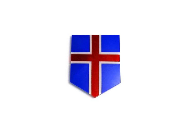 Iceland tailgate trunk rear emblem with Iceland logo