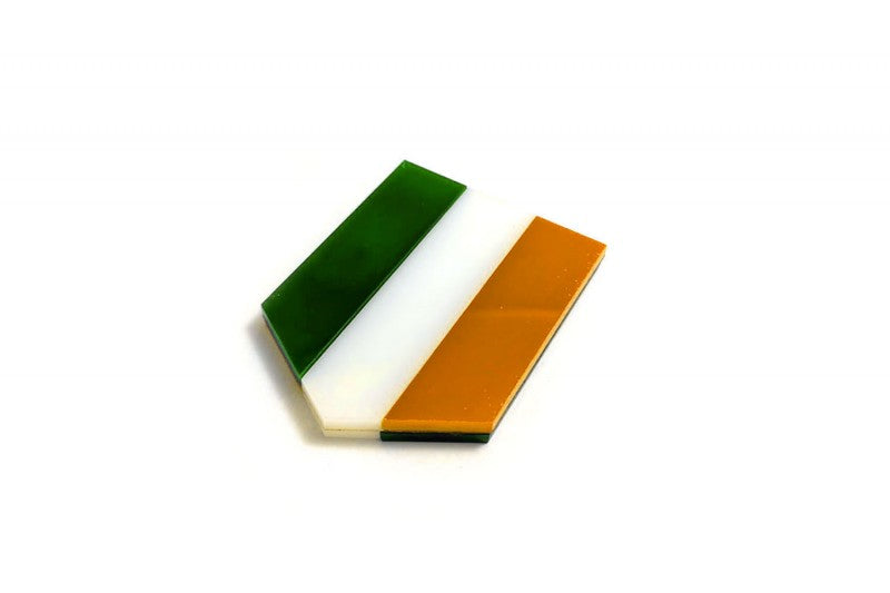 Car emblem badge with flag of Ireland - decoinfabric