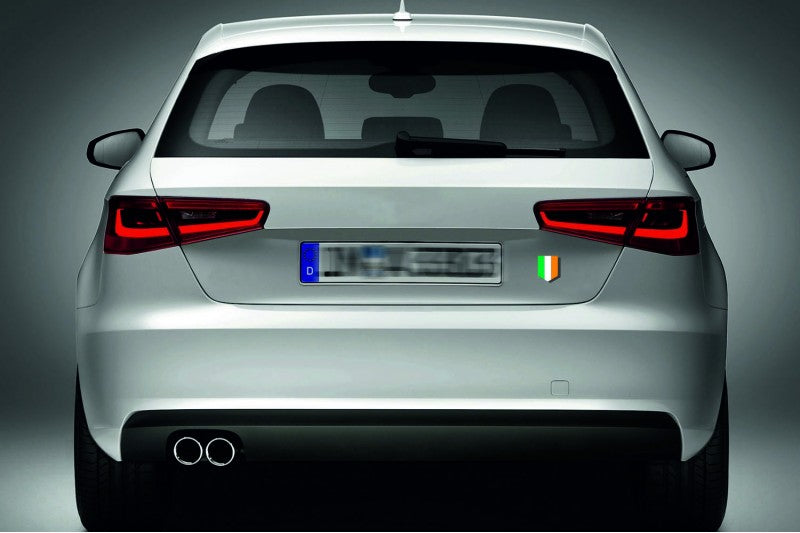 Car emblem badge with flag of Ireland - decoinfabric