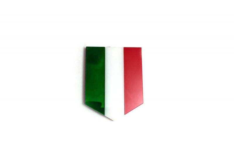 Car emblem badge with flag of Italy