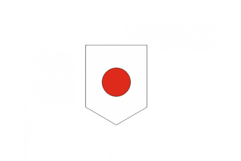 Car emblem badge with flag of Japan - decoinfabric