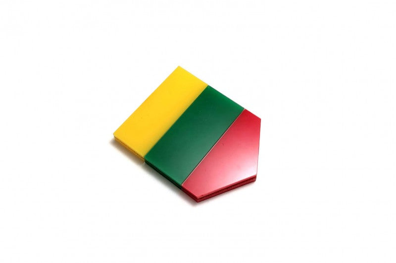 Car emblem badge with flag of Lithuania Country Flag Emblems decoinfabric