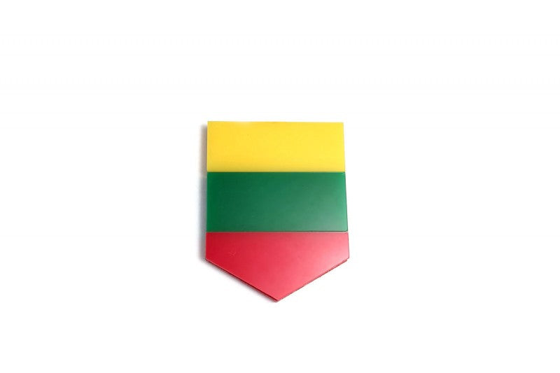 Car emblem badge with flag of Lithuania - decoinfabric