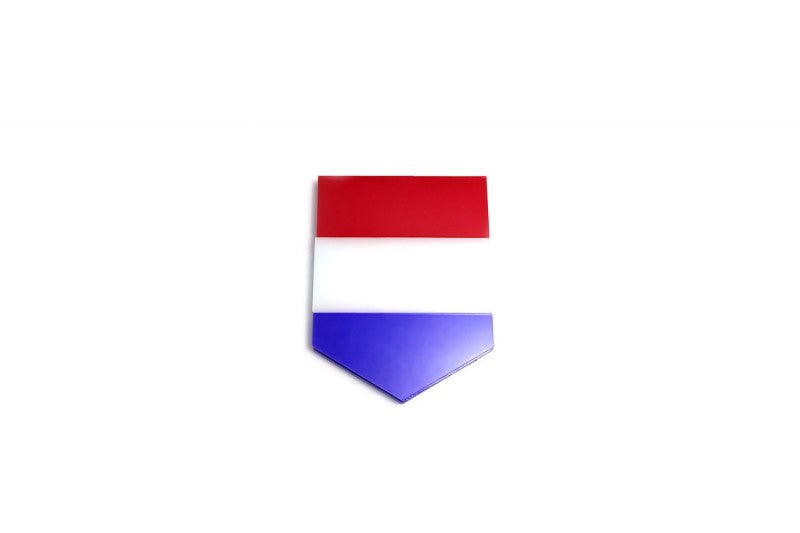 Car emblem badge with flag of Netherlands - decoinfabric