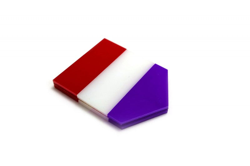 Car emblem badge with flag of Netherlands - decoinfabric