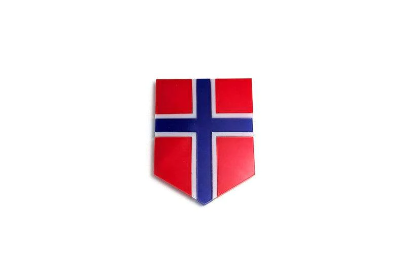 Norway tailgate trunk rear emblem with Norway logo Custom Rear Emblem decoinfabric