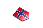 Car emblem badge with flag of Norway Country Flag Emblems decoinfabric