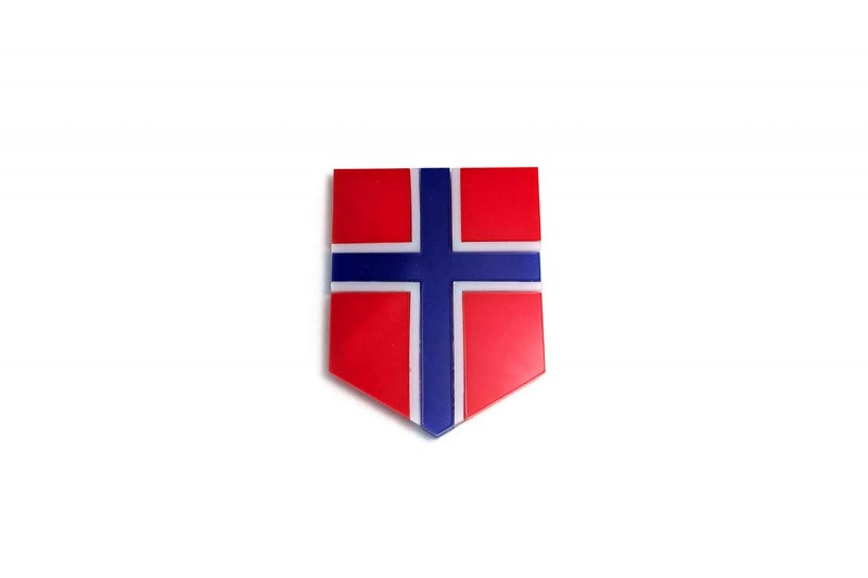 Car emblem badge with flag of Norway - decoinfabric