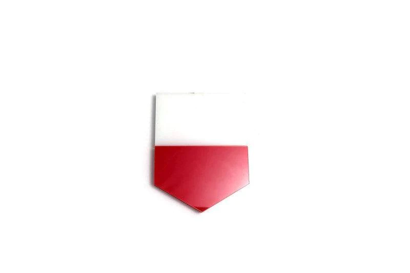 Radiator grille emblem with Poland logo Custom design emblems decoinfabric