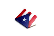 Car emblem badge with flag of Puerto Rico Country Flag Emblems decoinfabric