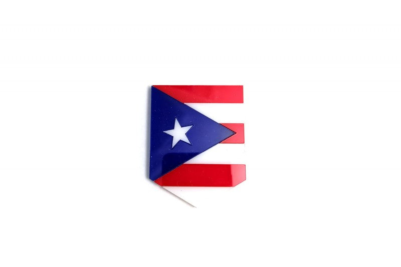 Car emblem badge with flag of Puerto Rico Country Flag Emblems decoinfabric