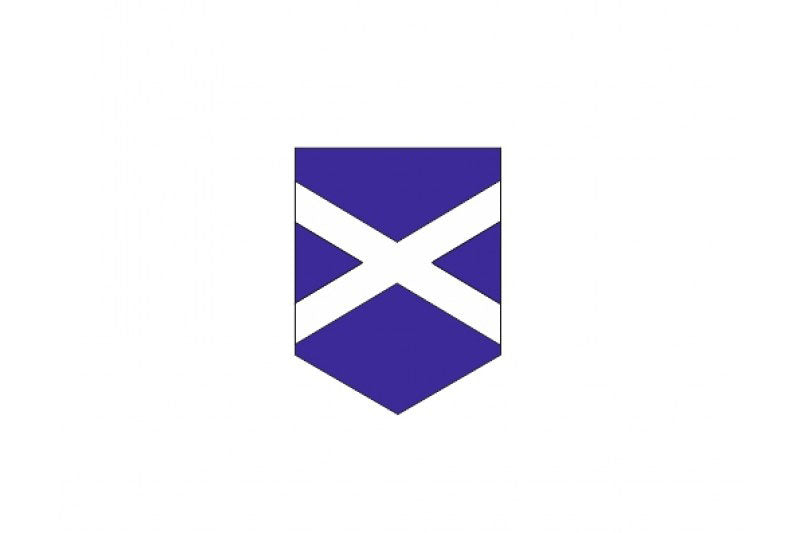 Car emblem badge with flag of Scotland - decoinfabric