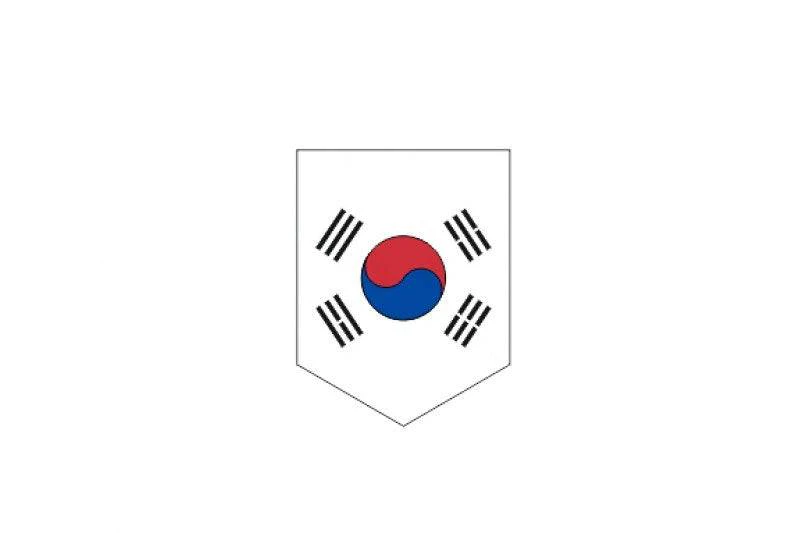 Radiator grille emblem with South Korea logo Custom design emblems decoinfabric