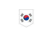 Radiator grille emblem with South Korea logo Custom design emblems decoinfabric