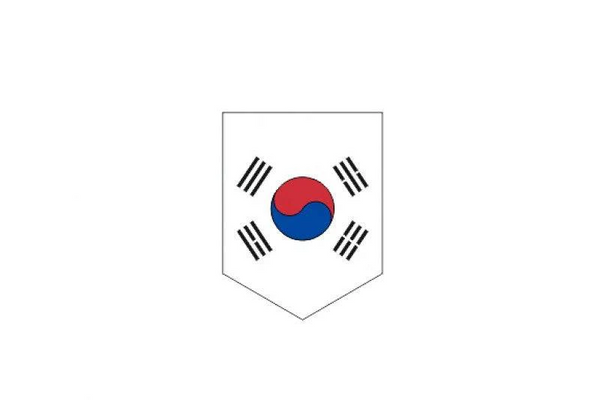 South Korea tailgate trunk rear emblem with South Korea logo\