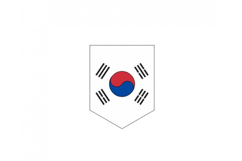 Car emblem badge with flag of South Korea - decoinfabric