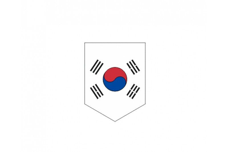 Car emblem badge with flag of South Korea Country Flag Emblems decoinfabric