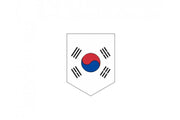 Car emblem badge with flag of South Korea Country Flag Emblems decoinfabric