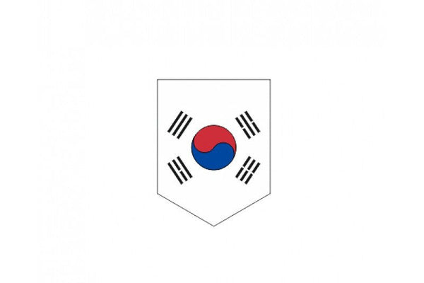 Car emblem badge with flag of South Korea - decoinfabric