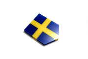 Car emblem badge with flag of Sweden Country Flag Emblems decoinfabric