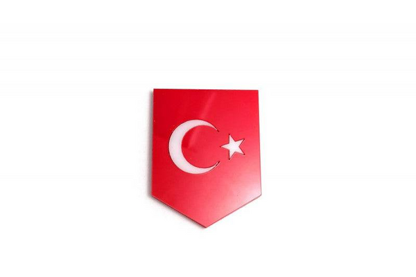 Radiator grille emblem with Turkey logo
