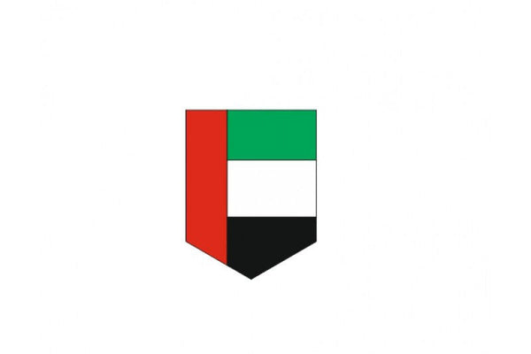Car emblem badge with flag of UAE - decoinfabric