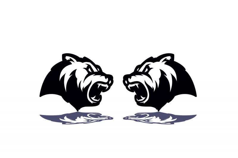 Car emblem badge for fenders with Bear logo Custom design emblems decoinfabric