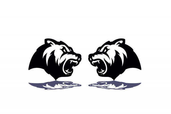 Car emblem badge for fenders with Bear logo - decoinfabric