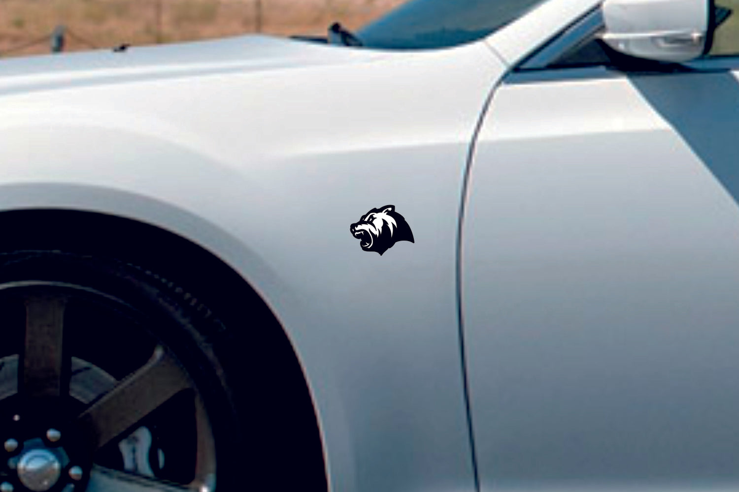 Car emblem badge for fenders with Bear logo Custom design emblems decoinfabric