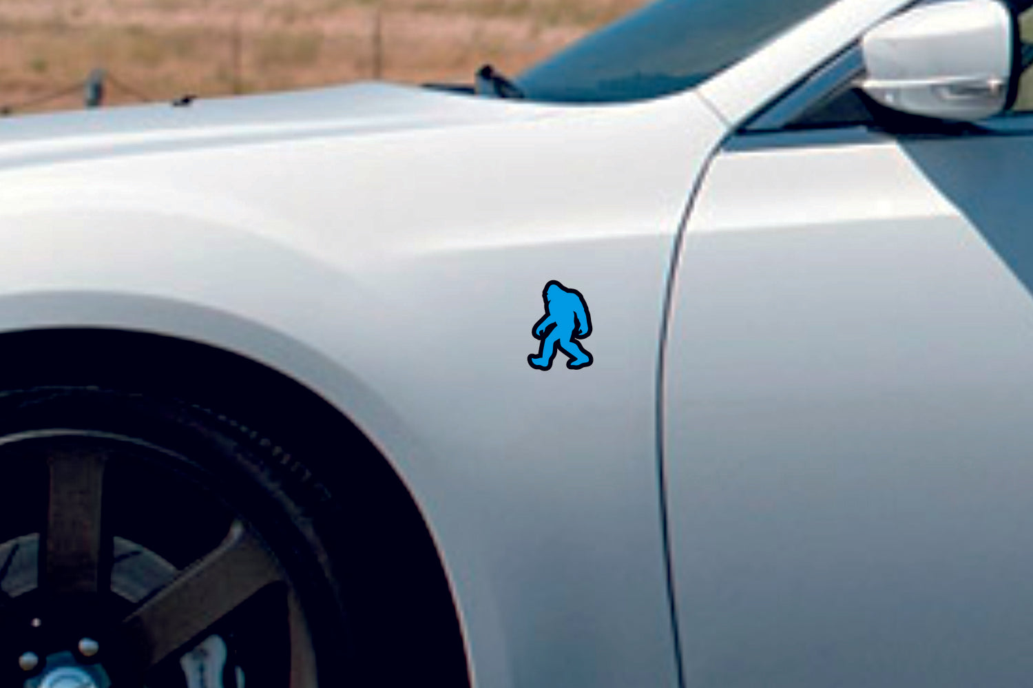 Car emblem badge for fenders with Bigfoot logo - decoinfabric