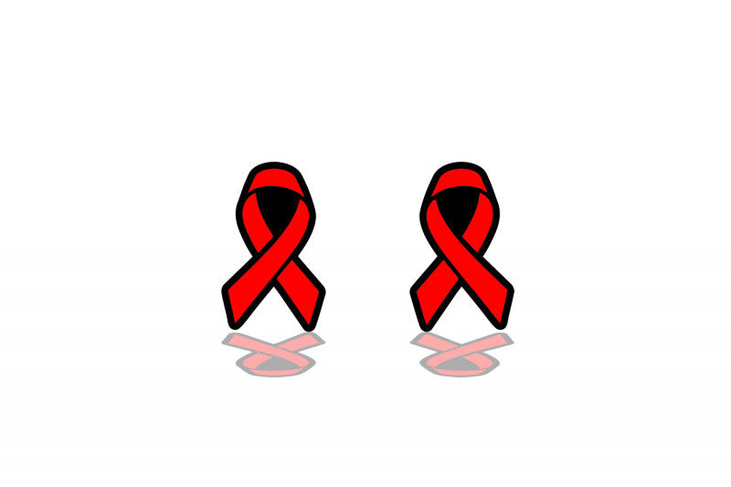 Car emblem badge for fenders with Cancer Ribbon logo Custom design emblems decoinfabric