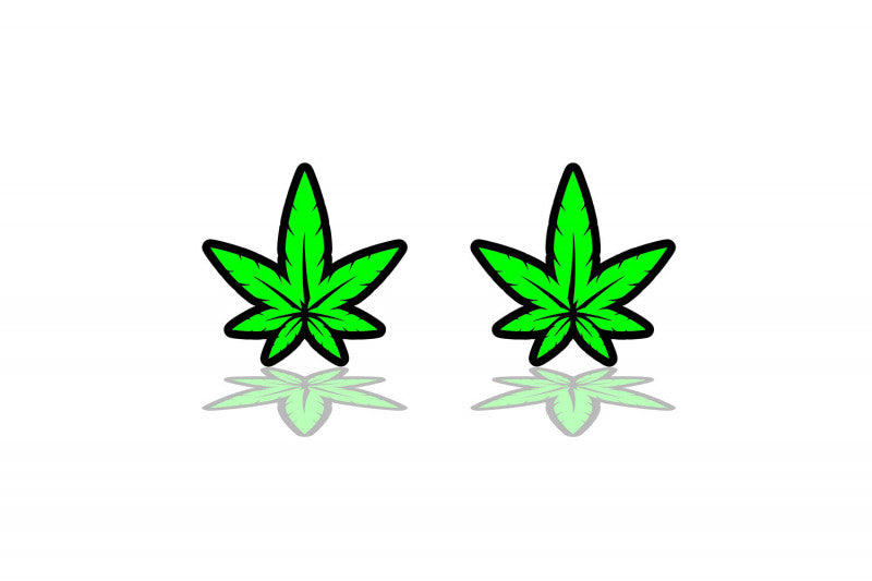 Car emblem badge for fenders with Cannabis logo - decoinfabric