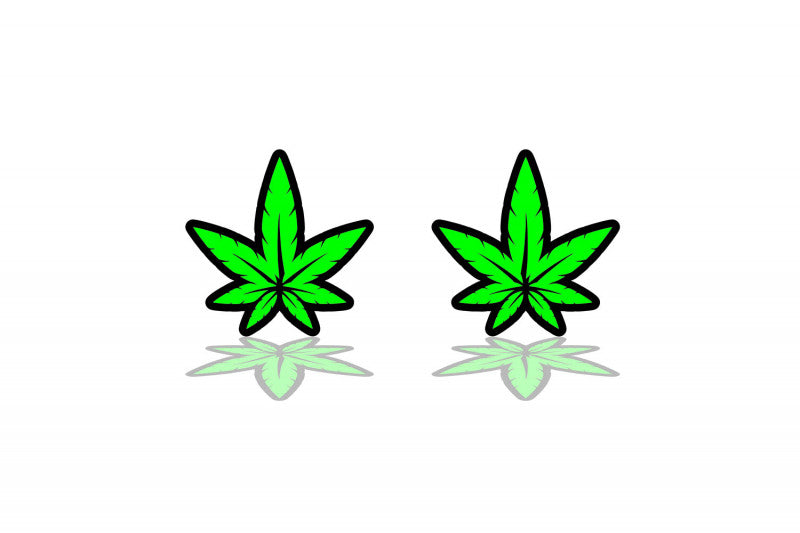 Car emblem badge for fenders with Cannabis logo Custom design emblems decoinfabric