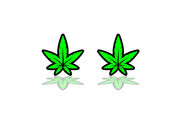 Car emblem badge for fenders with Cannabis logo Custom design emblems decoinfabric