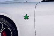 Car emblem badge for fenders with Cannabis logo Custom design emblems decoinfabric