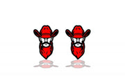 Car emblem badge for fenders with Cowboy logo Custom design emblems decoinfabric
