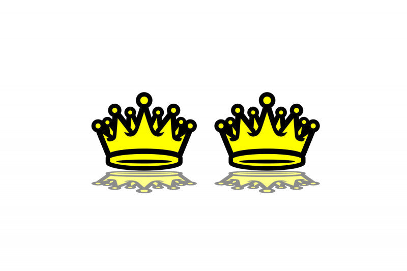 Car emblem badge for fenders with Crown logo Custom design emblems decoinfabric